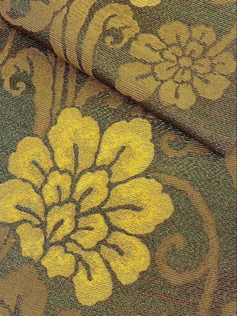 袋帯 綾羅錦繍 キラキラ 未仕立て品 正絹 六通 D785