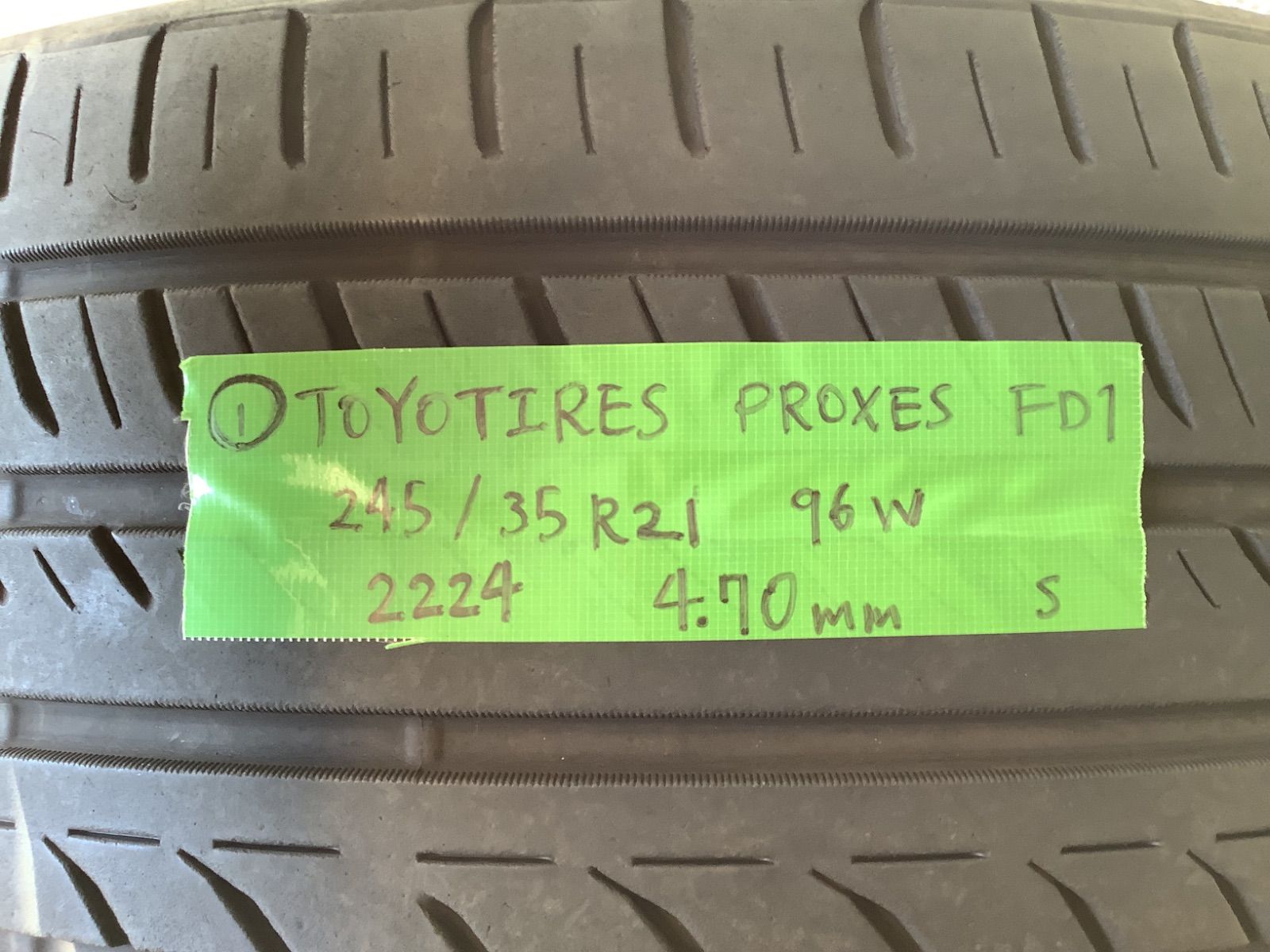送料込み] 245/35R21 96W 2024年製 TOYOTIRES PROXES FD1 トーヨー