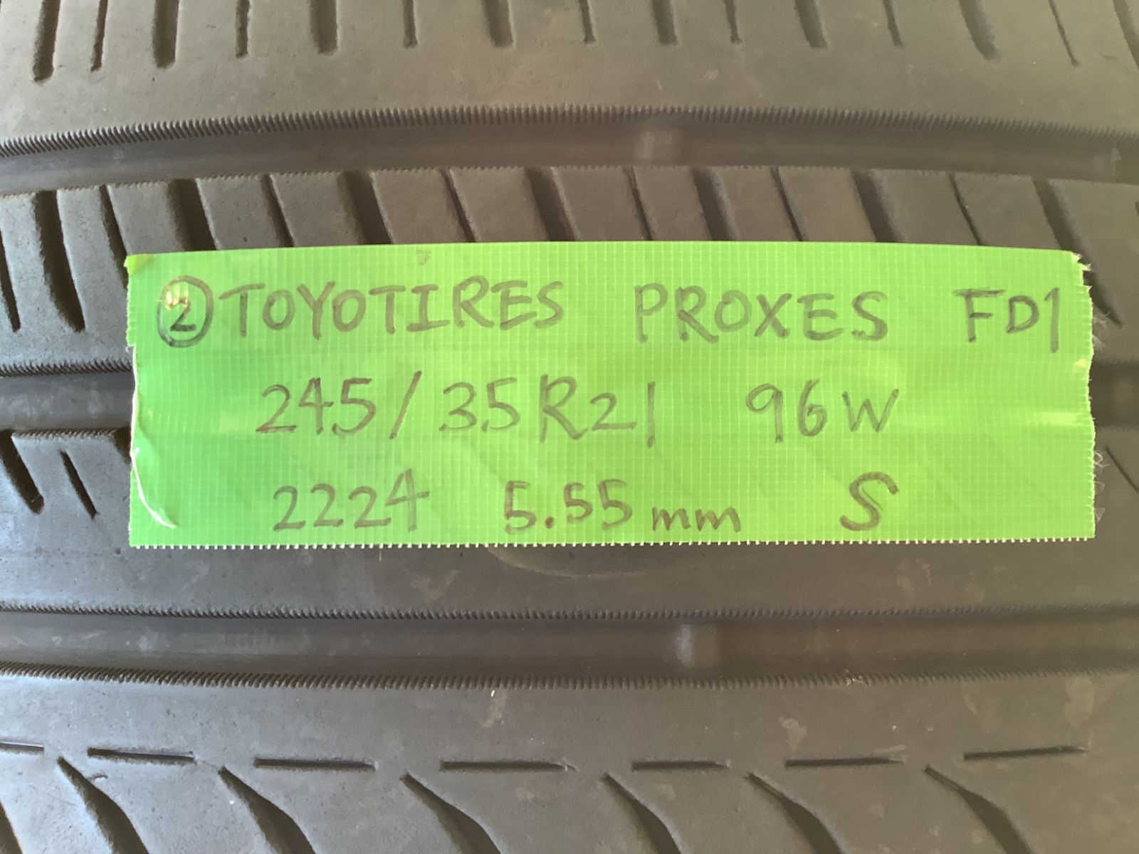 送料込み] 245/35R21 96W 2024年製 TOYOTIRES PROXES FD1 トーヨー