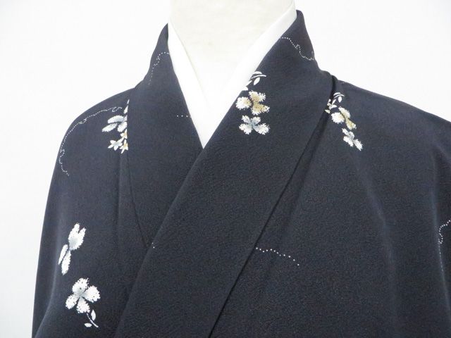 ★未使用★小紋　着物　正絹 一輝堂】小紋 着物 正絹 身丈約171.5cm 裄丈約68.5cm 26z07-3688