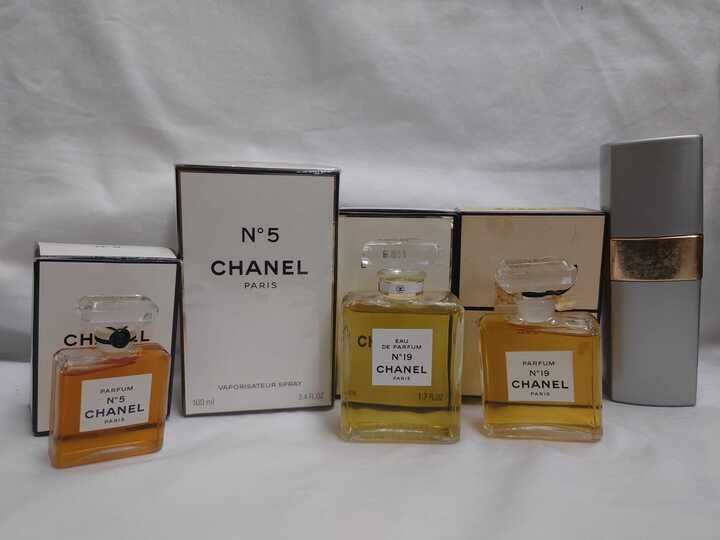 CHANEL シャネル N°5 N°19 100ml(フィルム付）50ml 28ml 14ml おまけ50ml 合計5点セット