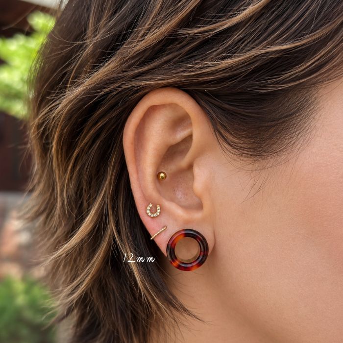 ボディピアス ゴールド 14mm 12mm 16mm ピアス リバーシブル インター