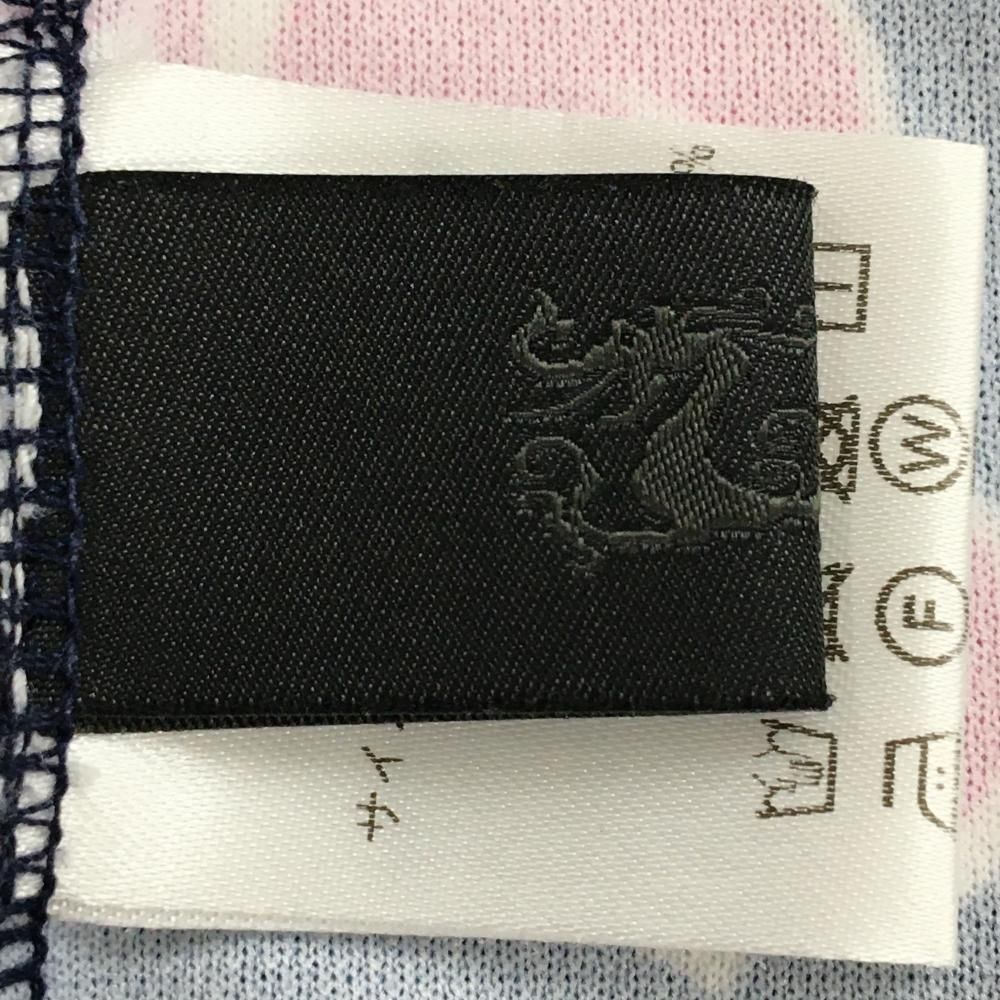 超美品】ダンスウィズドラゴン 半袖ハイネックシャツ ネイビー×マルチ