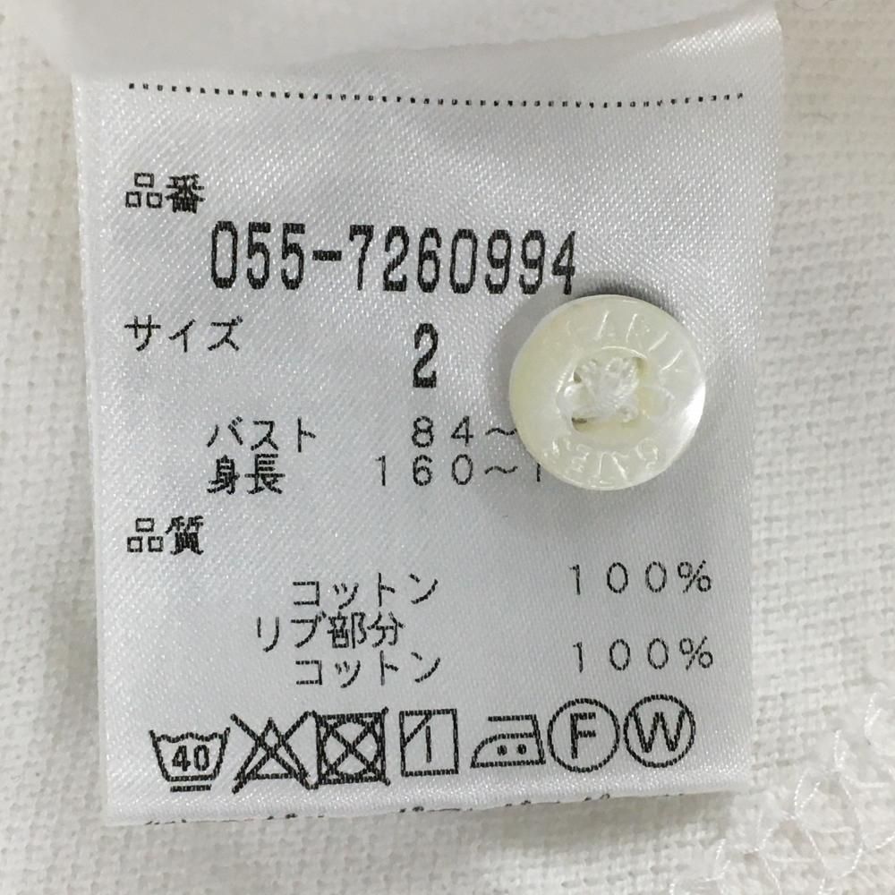 美品】パーリーゲイツ 半袖ポロシャツ 白 複数刺しゅう ニコちゃん