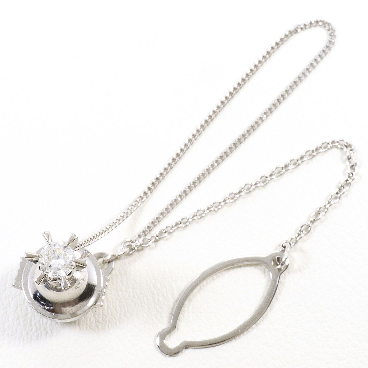 PT900/プラチナ 合金 ブローチ ダイヤモンド 0.31ct 総重量約4.4g