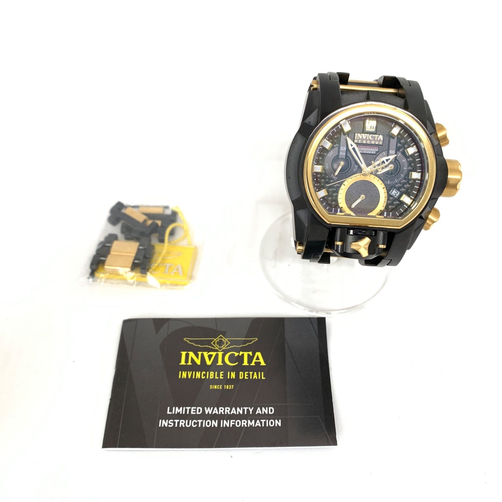 中古美品】INVICTA インビクタ ボルトゼウス 28410 クオーツ 腕時計 