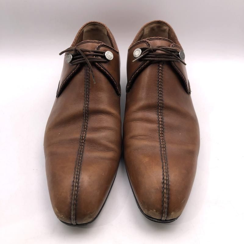 中古】LOUIS VUITTON センターシームレザーシューズ ブラウン サイズ7