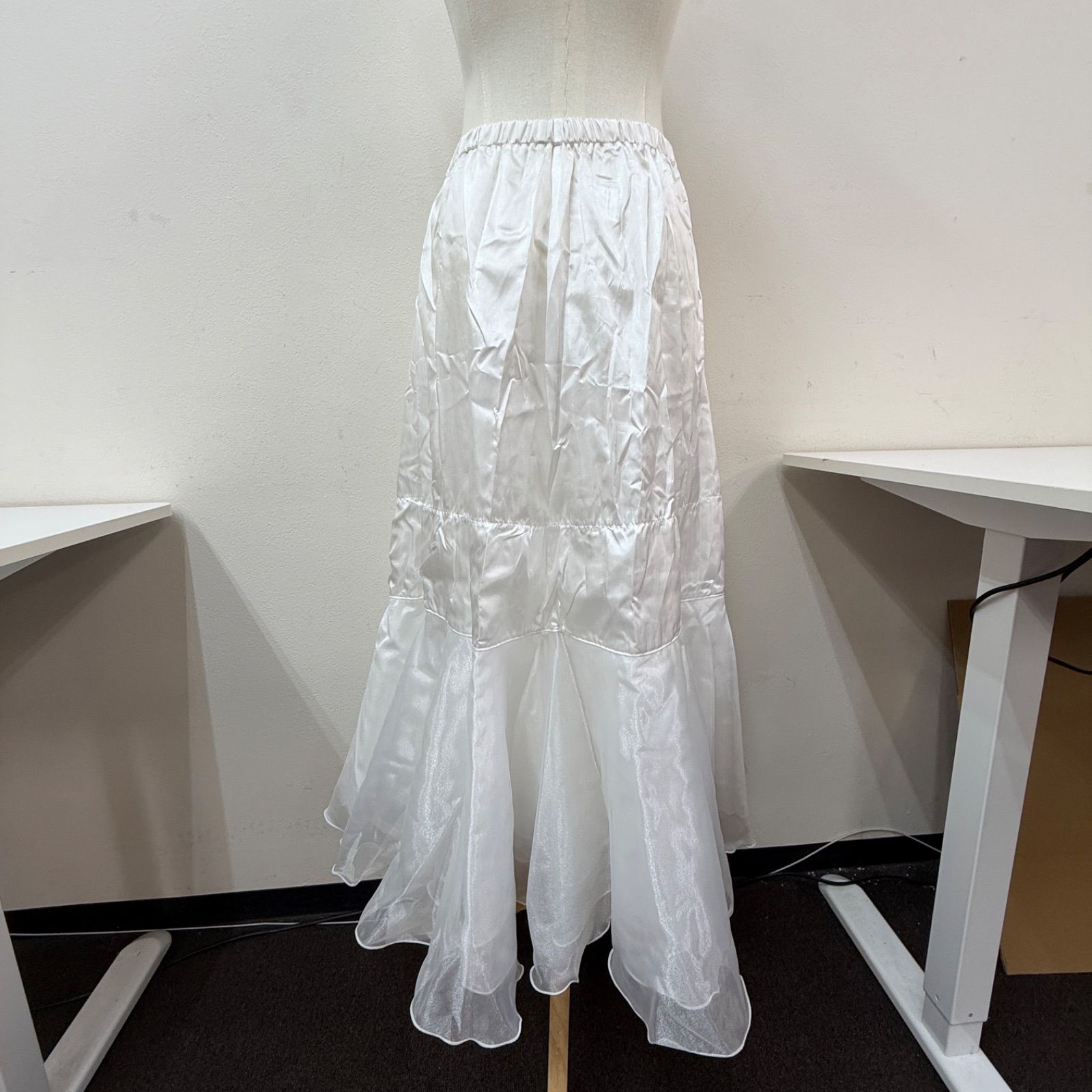 prima boutique】フラメンコ衣装 スカート ファルダ ペチコート 白