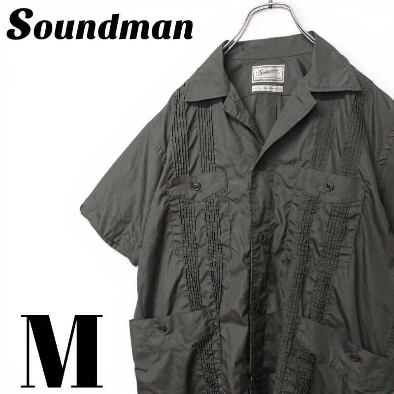 Soundman キューバシャツ ピンタック 半袖 日本製 0 - サウンドマン