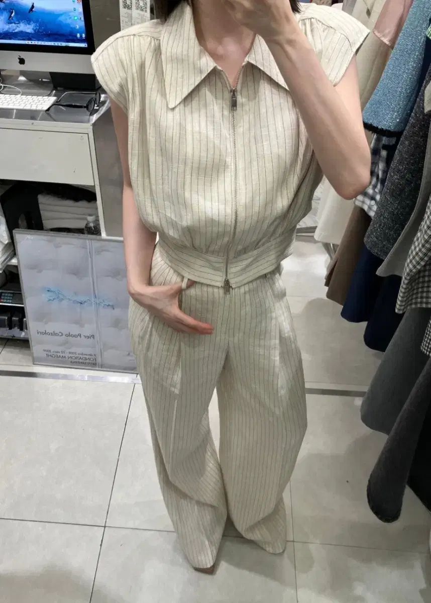 サンプルセール/原価以下 ワークショップ ドルチェセットアップ ベージュ M / 通常在庫サンプルセール