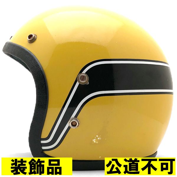 【装飾品・公道不可】HONDALINE STAG YELLOW 58cm 【海外直輸入中古品】 スモールジェットヘルメット オープンフェイス アメリカン ホンダラインスタッグ イエロー 黄色 Mサイズ