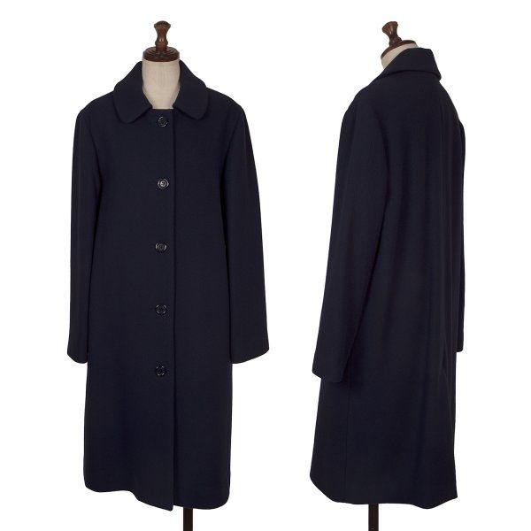アーペーセーA.P.C. ウールナイロンヘリンボーンコート 紺40