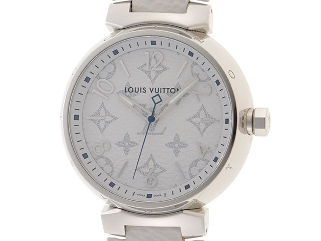 希少　ルイ・ヴィトン製　メタルベルト　タンブールシルバー　９コマ　Lサイズ LOUIS VUITTON ルイ・ヴィトン タンブール GM QA114Z 腕時計