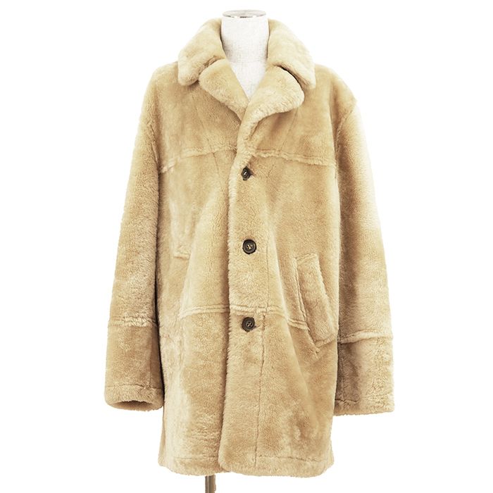 美品】GUCCI グッチ コート ムートン サイズ 50 メンズ リアルファー
