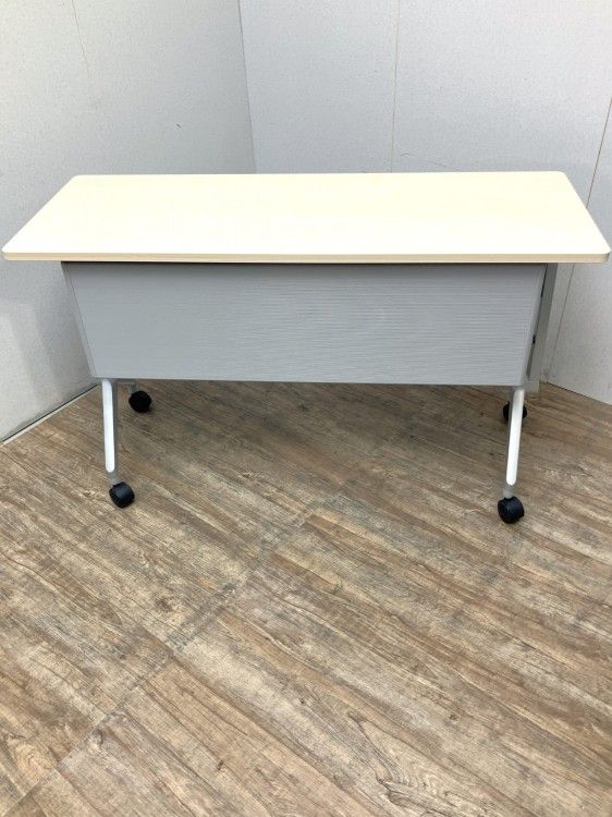 【中古品】コクヨ リーフラインシリーズ 1200サイドスタックテーブル ナチュラル