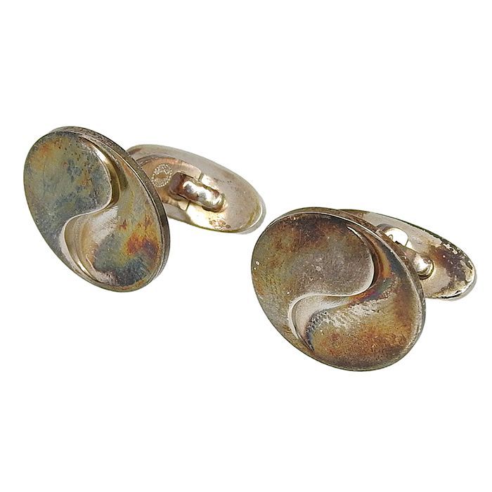 GEORG JENSEN ジョージジェンセン 太極図 モチーフ カフス SV925 13.9g