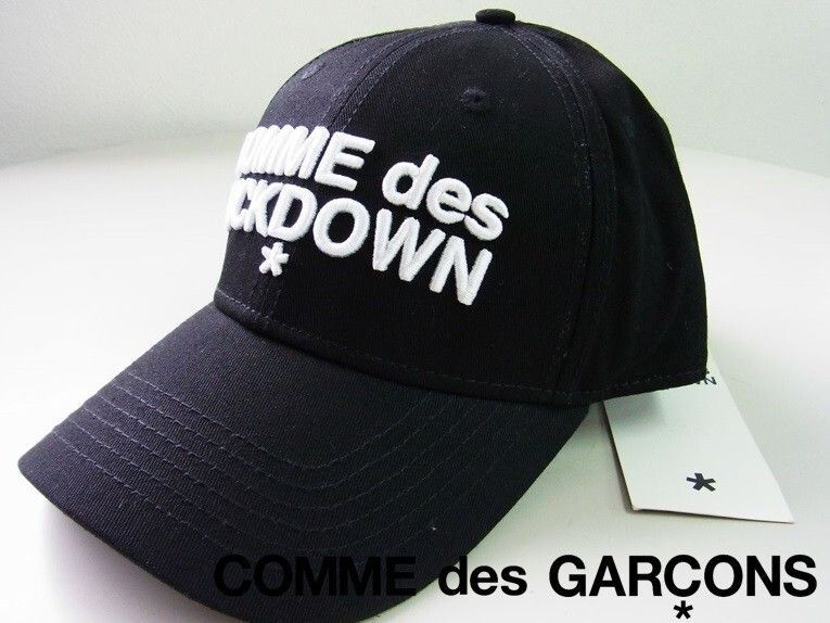 正規品★COMME des FUCKEDOWN コムデファックダウン★３D刺繍ロゴキャップ 【762324803】ブラック黒【本物保証】新品未使用★入手困難
