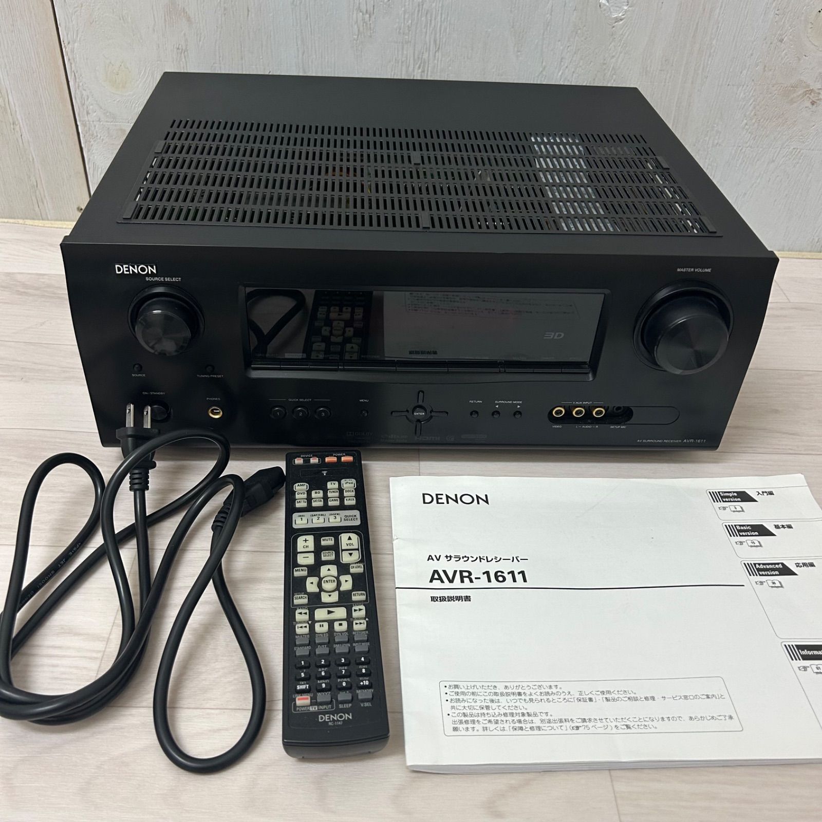 DENON AVアンプ AVR-1611 AVサラウンドレシーバー HDMI 通電確認済 取