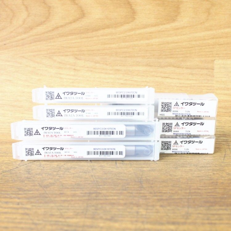 7本セット イワタツール 90SPC(4.0×12,3.0×10,2.0×6)TICN 90°コート付センタードリル SPセンター