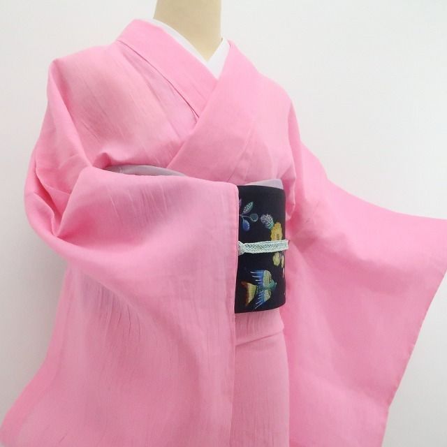 夏着物　小千谷縮　トールサイズ 新品・小千谷縮】麻 洗える夏着物 仕付け糸付 トールサイズ tomihisa