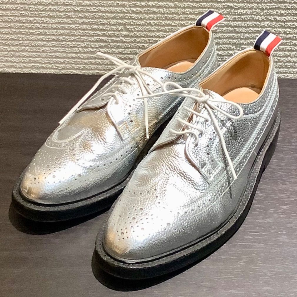 トムブラウン THOM BROWNE ウイングチップ レースアップ シューズ ドレスシューズ シルバー [UK6.5] H709/T53/T15