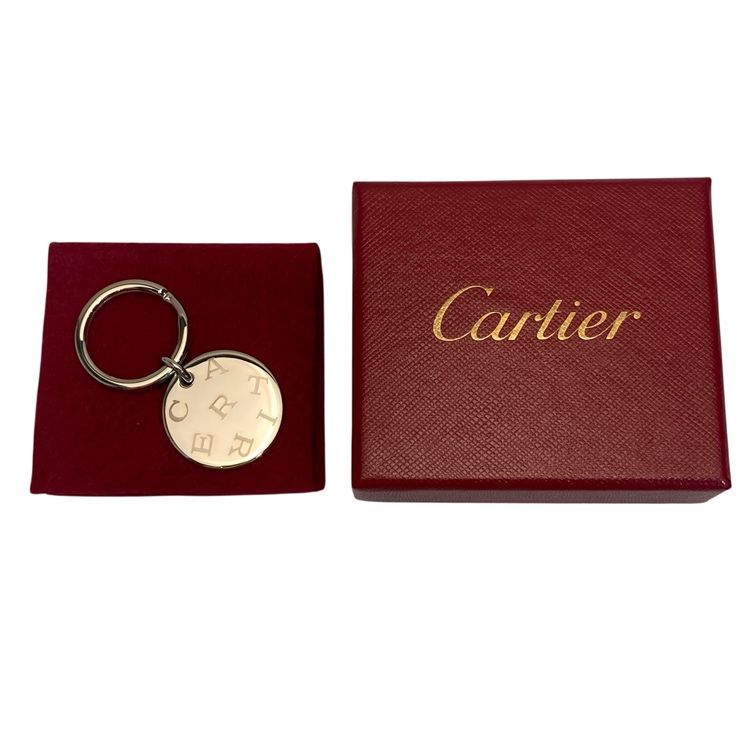 【未使用】Cartier カルティエ ロゴモチーフ キーリング Cartier カルティエ ロゴ モチーフ キーホルダー チャーム バック