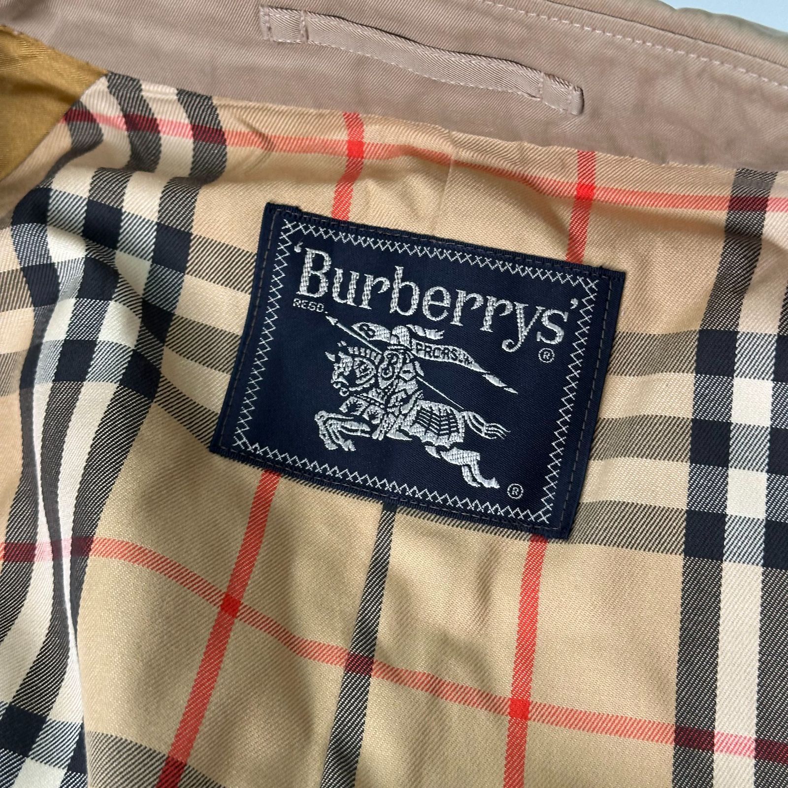 Burberry バーバリー トレンチコート裏地チェック カーキベージュ