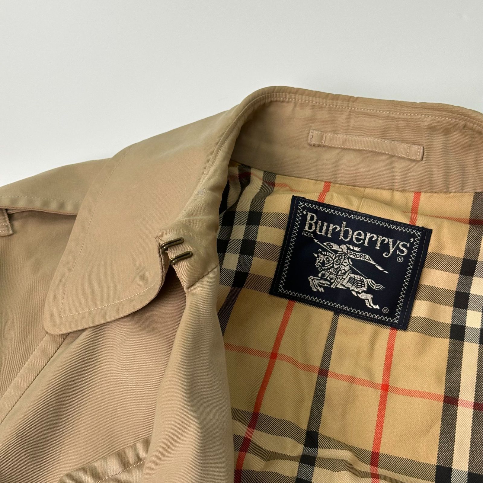 Burberry バーバリー トレンチコート裏地チェック カーキベージュ