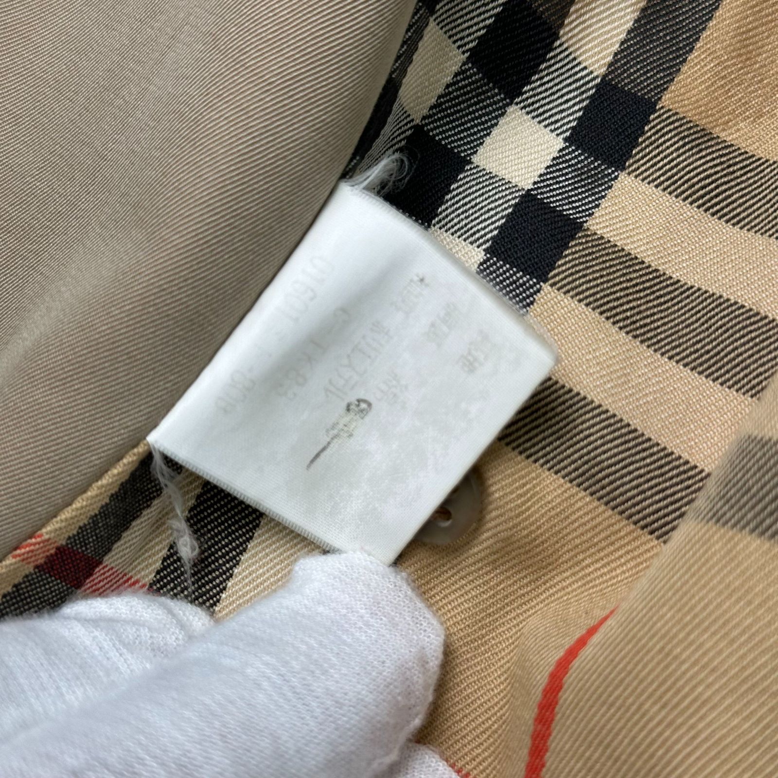 Burberry バーバリー トレンチコート裏地チェック カーキベージュ