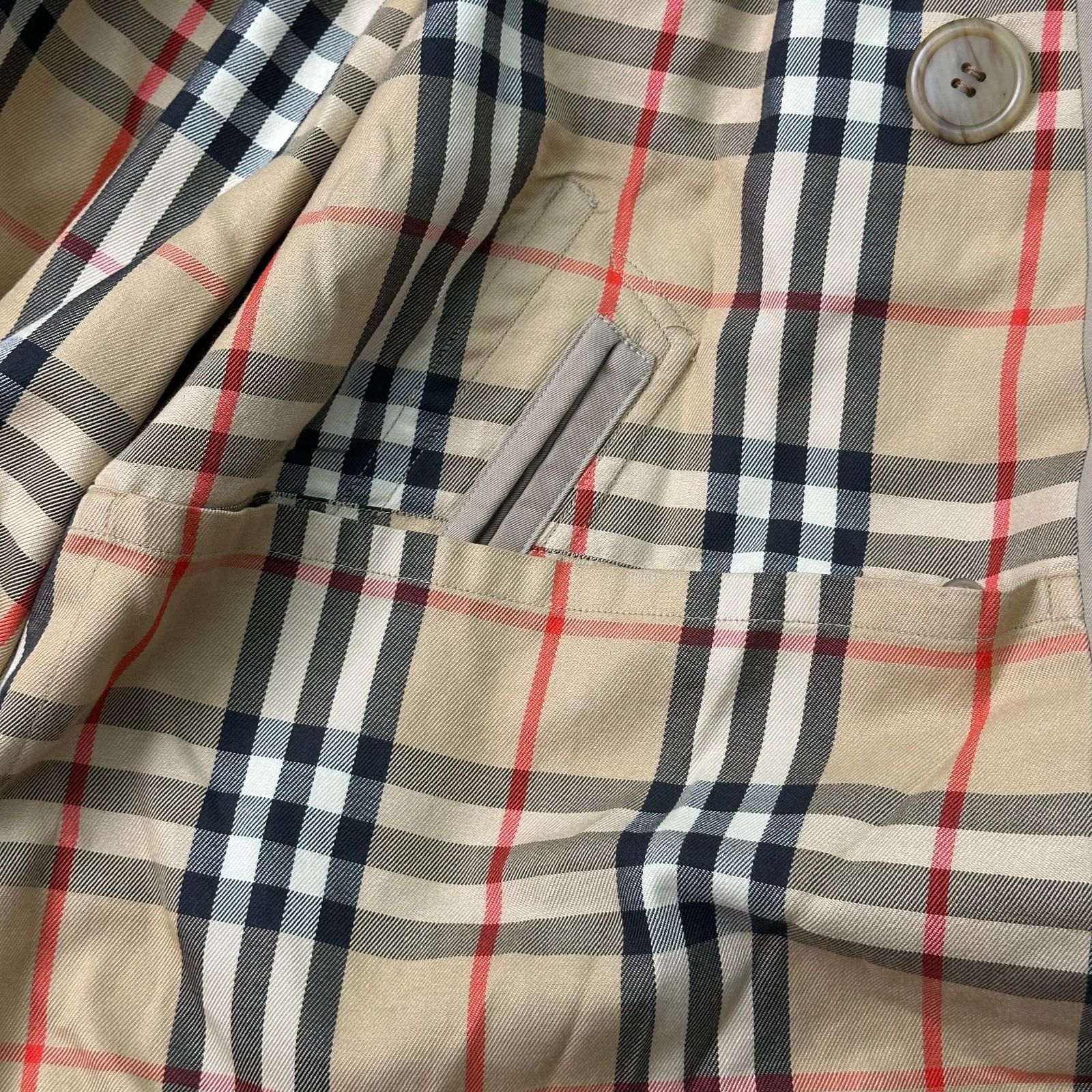 Burberry バーバリー トレンチコート裏地チェック カーキベージュ