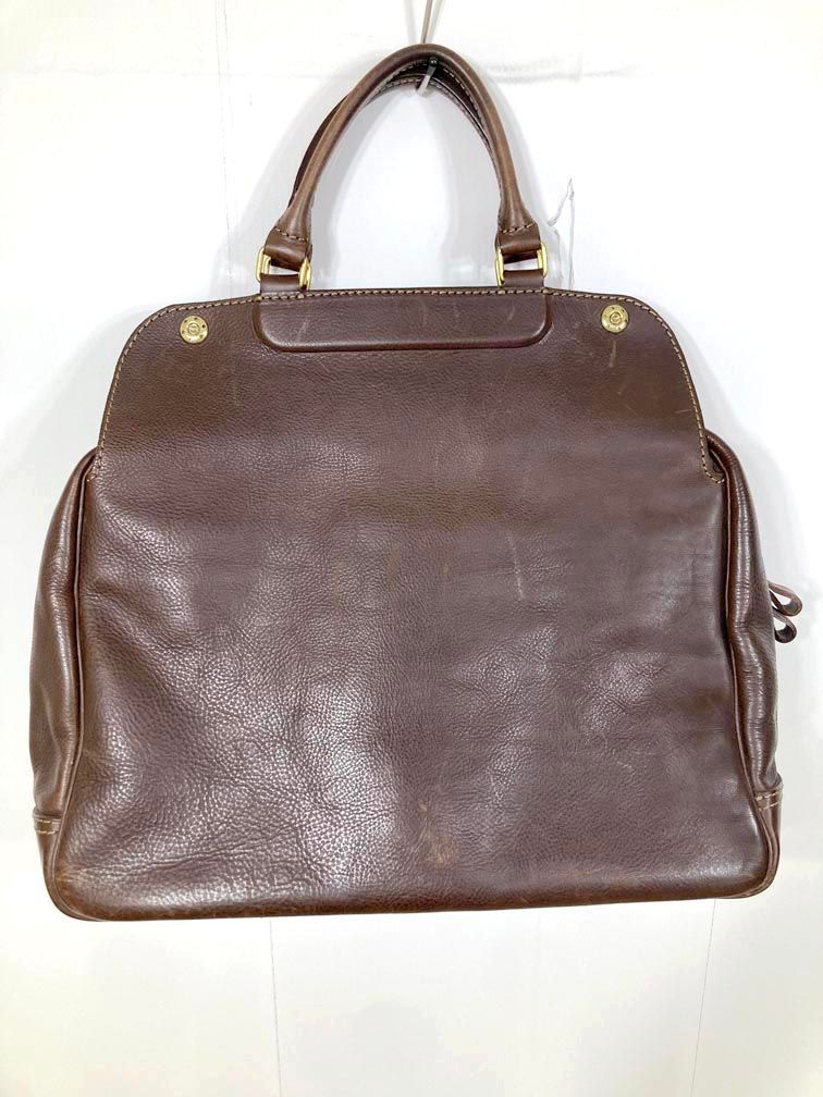 organ オルガン Leather Minerva Box 縦型タイプ ボストン バッグ 茶 ■■◎メンズ