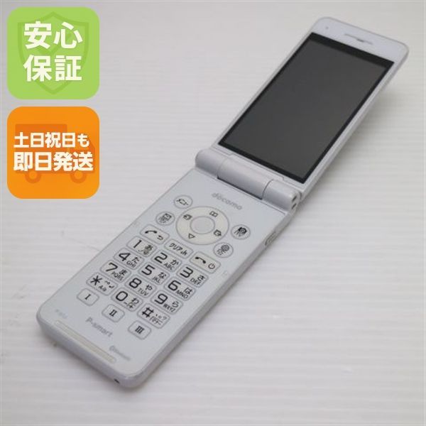 美品 P-01J P-smart ケータイ ホワイト 即日発送 ガラケー DoCoMo Panasonic 本体 白ロム 土日祝発送OK 05000
