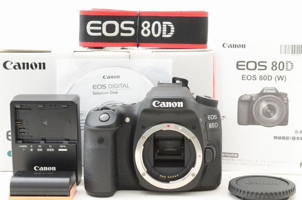 ☆極上美品☆ Canon キャノン EOS 80D ボディ 元箱 付属品 Shot数 僅か 3,200枚前後！ ♯26070803 44,070円