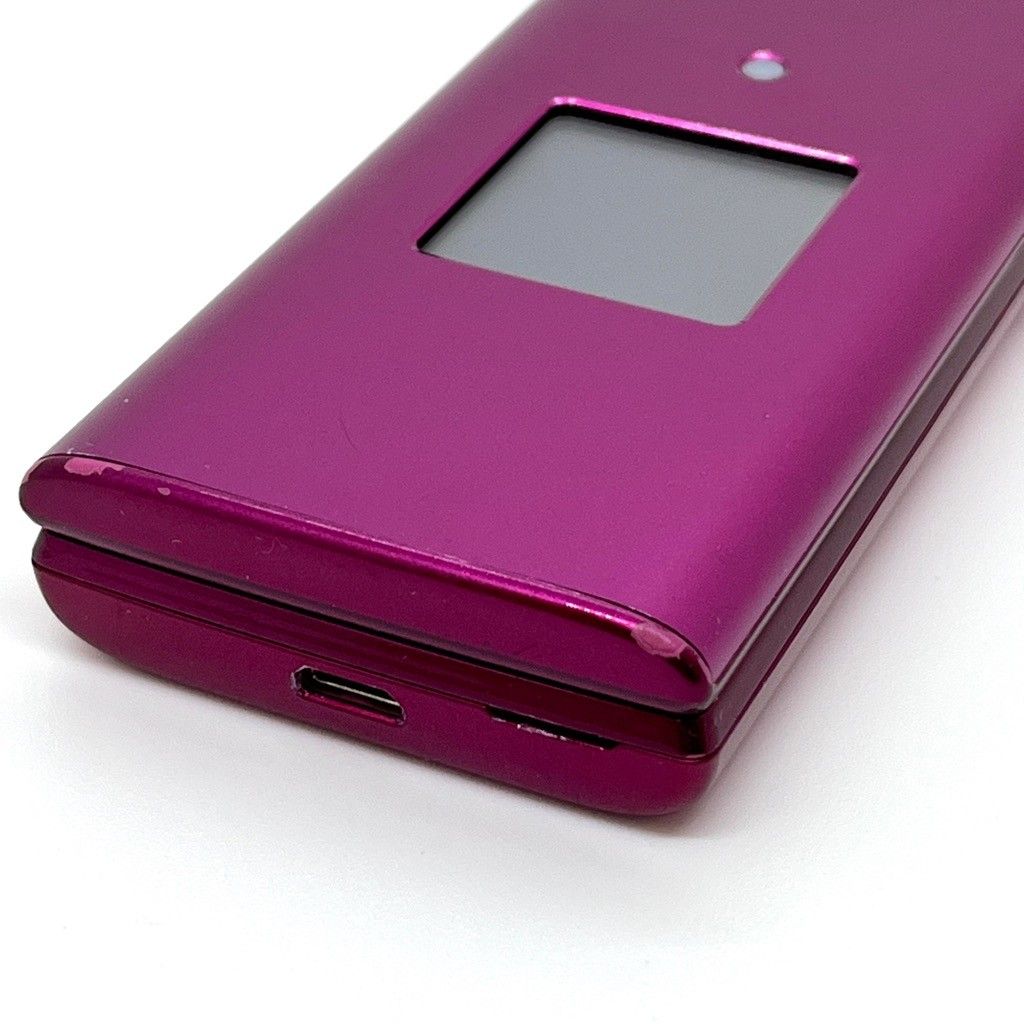 かんたんケータイ KYF38 ワインレッド 中古 SIMロック解除済 - メルカリ