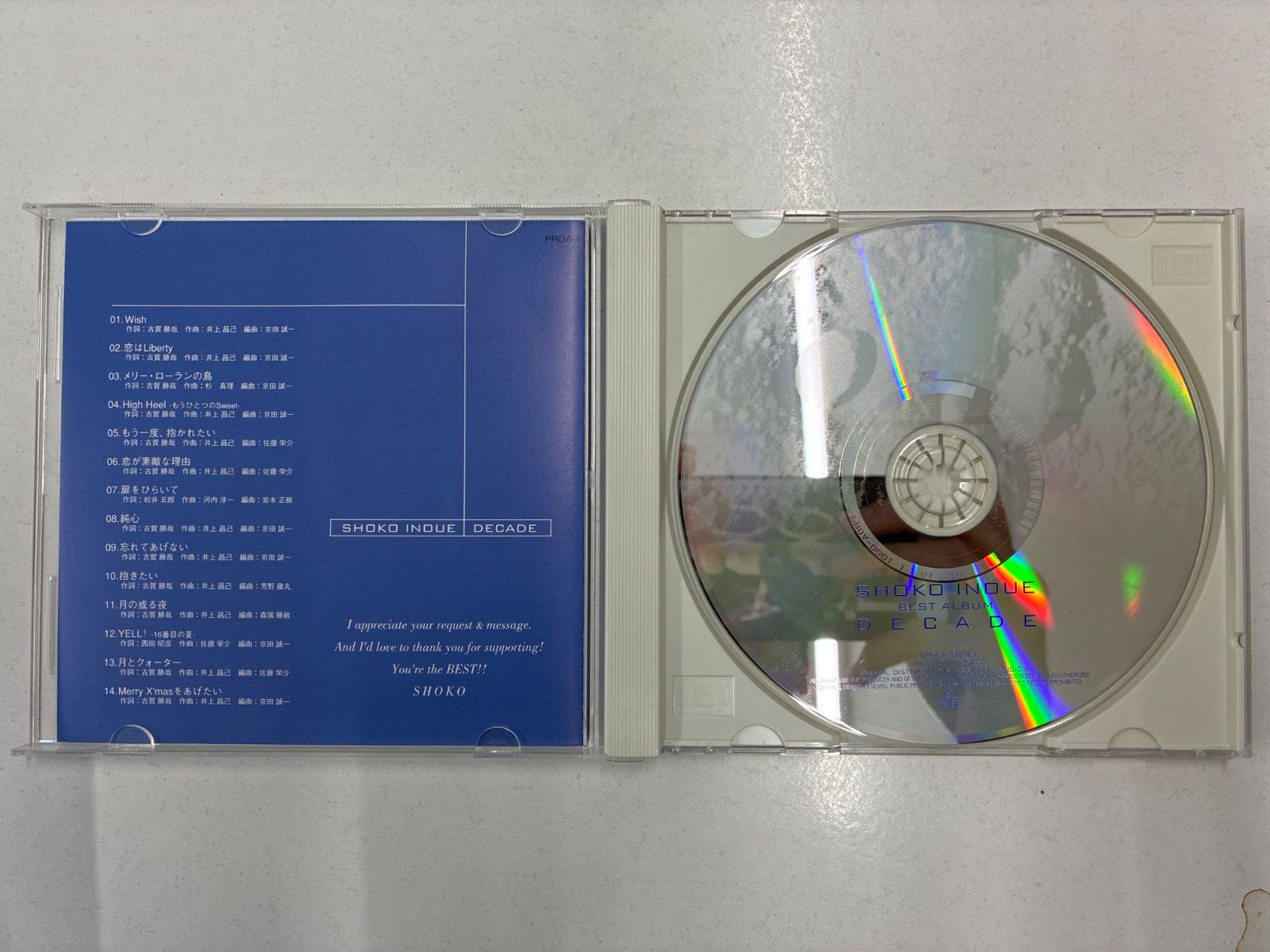 井上昌己 / SHOKO INOUE BEST ALBUM DECADE 管理7M 2026/7/10 - メルカリ