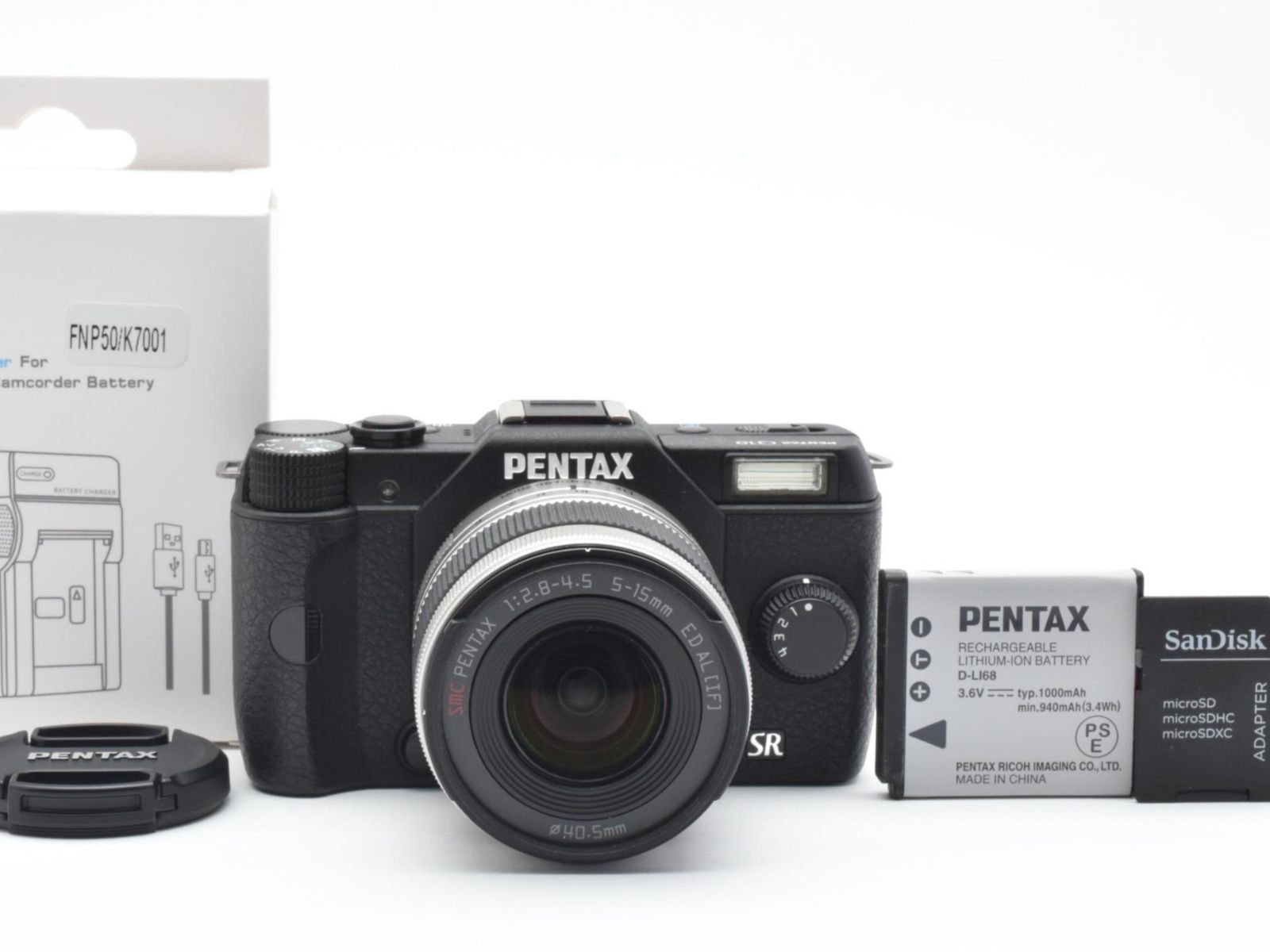 [完動美品] 216ショット PENTAX Q10 02 5-15mm レンズセット ブラック #2956225A