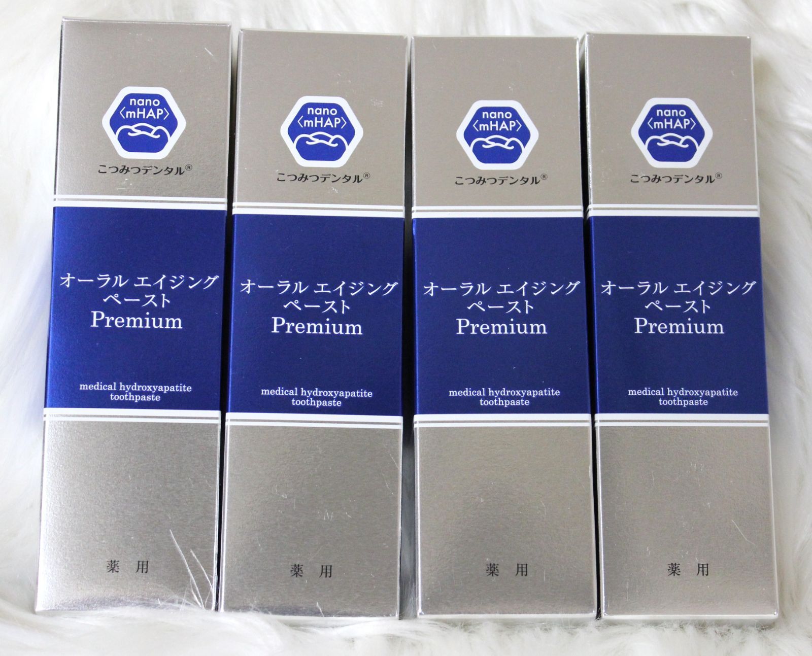 【こつみつデンタル　オーラルエイジングペースト Premium　内容量90g＜未使用＞×4箱セット】