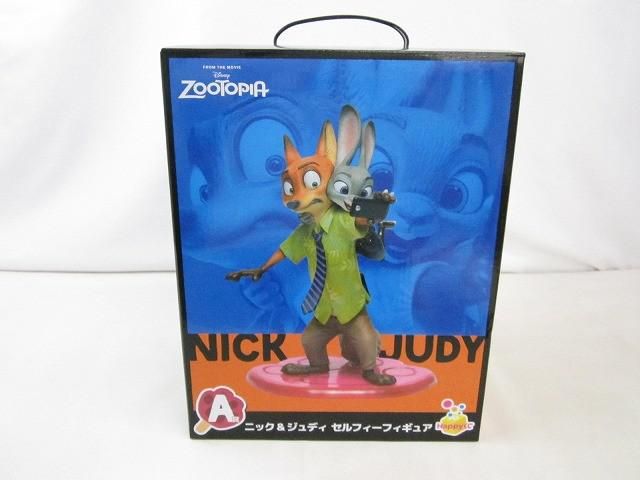 【未開封】 ディズニー フィギュア Happyくじ ズートピア ニック＆ジュディ セルフィーフィギュア A賞