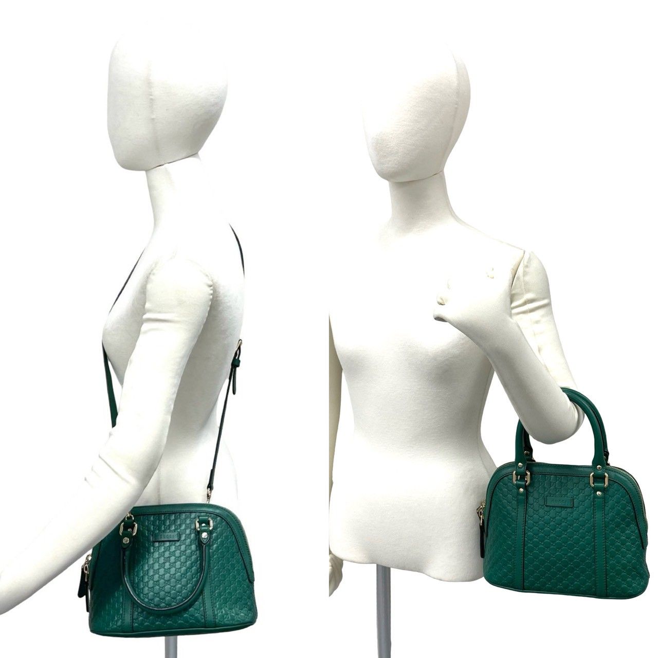 極 美品 GUCCI グッチ マイクロ グッチシマ レザー 本革 2way 