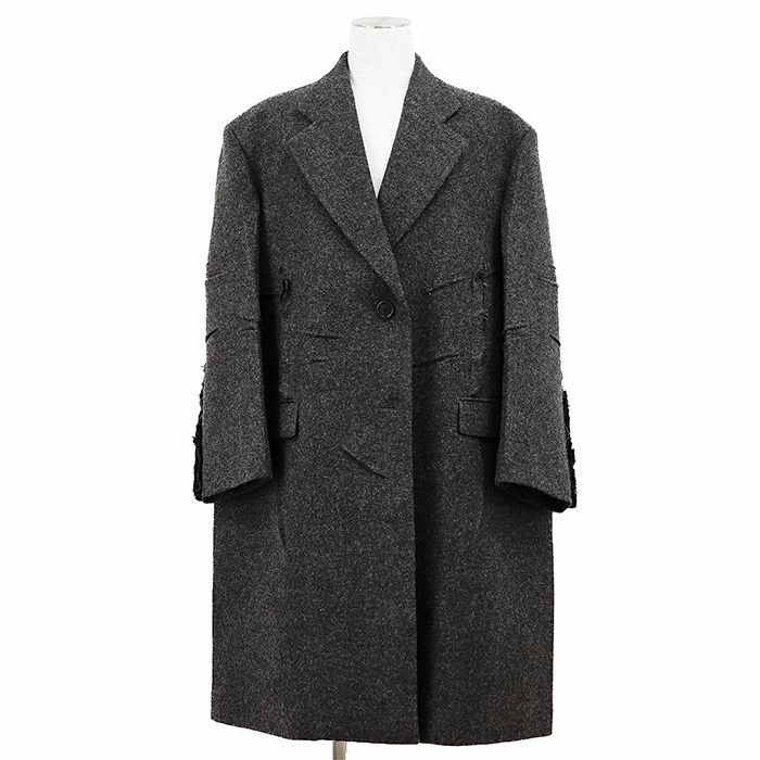 極美品】PRADA プラダ コート シェットランドウール サイズ 46