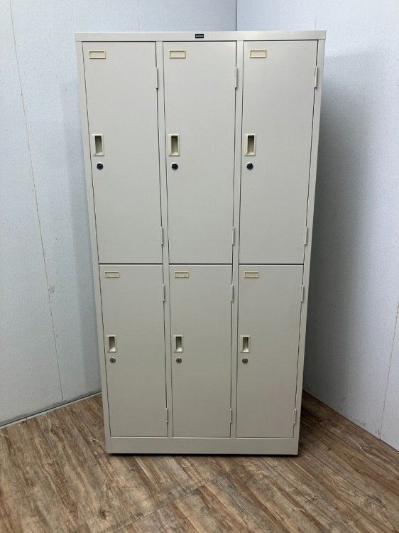 【中古品】ウチダ 6人用ロッカー グレー