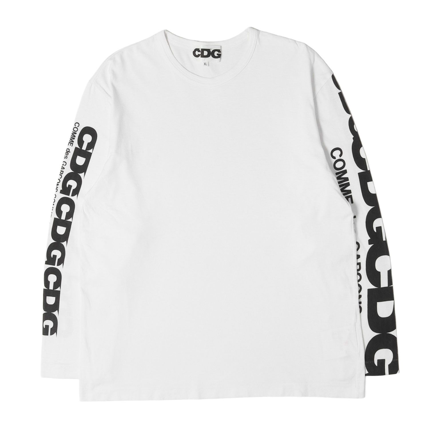 コムデギャルソン　ロングTシャツ　長袖カットソー　ホワイト COMME des GARCONS コムデギャルソン Tシャツ ホワイト 白 サイズ:XL