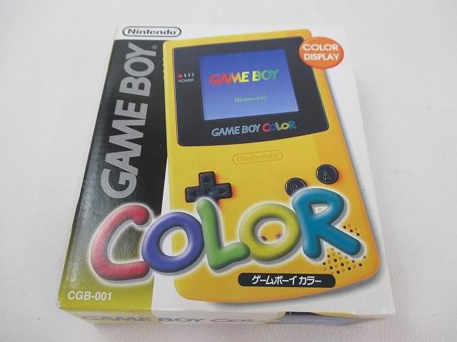 中古品 ゲーム ゲームボーイ 本体 カラー CGB-001 イエロー 動作品 箱・説付き