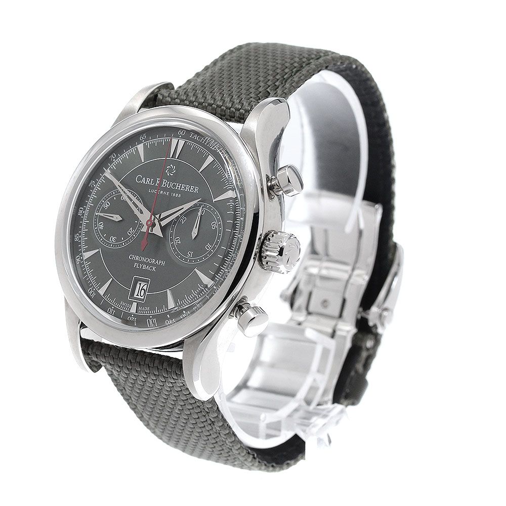 カール F.ブヘラ CARL F.BUCHERER 00.10919.08.93.98 マネロ フライバック デイト クロノグラフ 自動巻き メンズ 美品 保証書付き_968921 カール F.ブヘラ CARL F.BUCHERER 00.10919.08.93.98 マネロ フライ