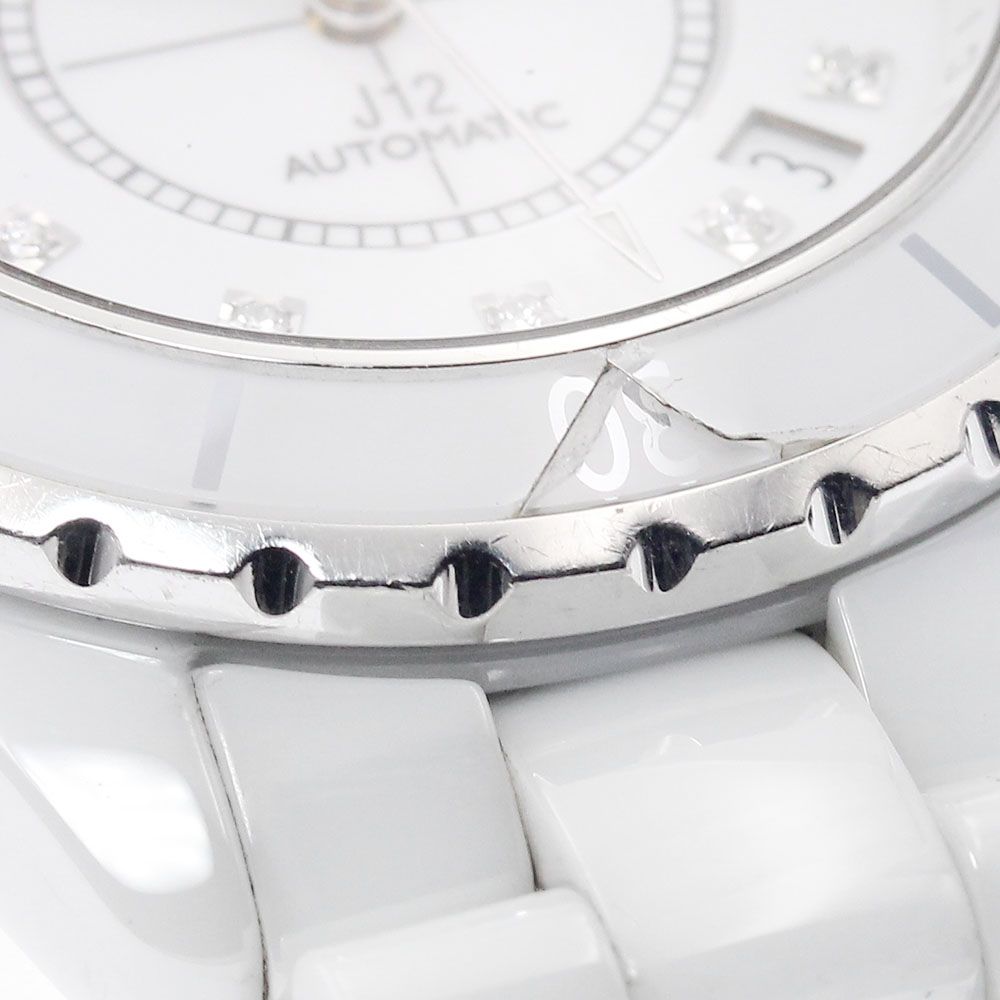 訳あり シャネル CHANEL H1629 J12 38ｍｍ 白セラミック 12Pダイヤ 自動巻き メンズ _950984 訳あり シャネル CHANEL H1629 J12 38mm 白セラミック 12Pダイヤ