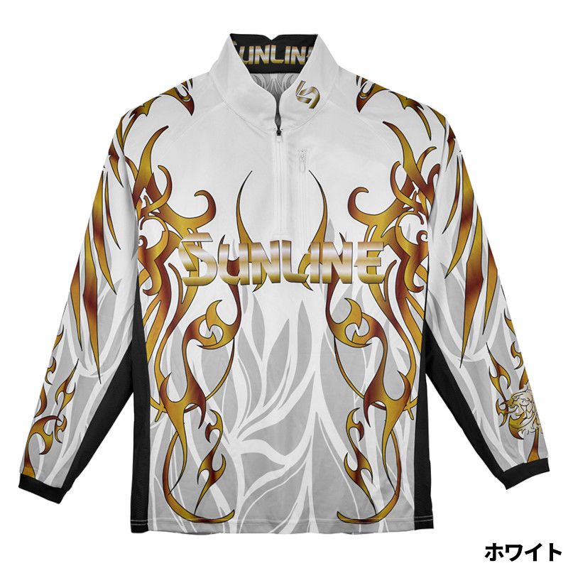 サンライン ウェア PRODRYロングシャツ S ホワイト SUW-04601CW