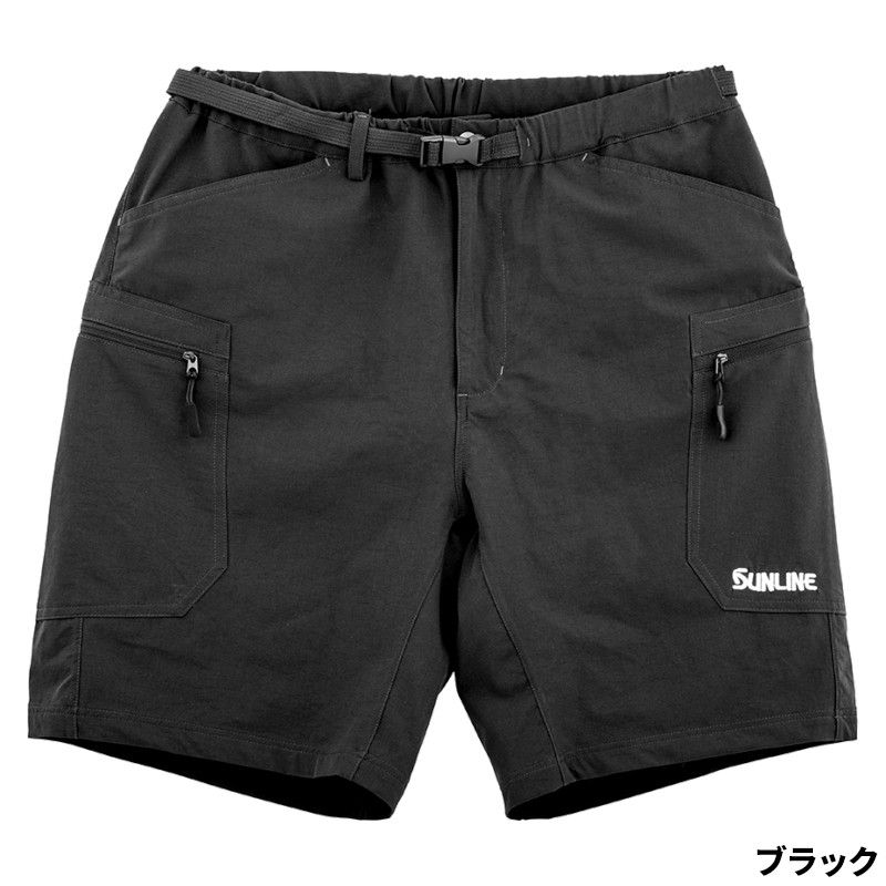 サンライン ウェア フィッシングハーフパンツ LL ブラック SUW-05305