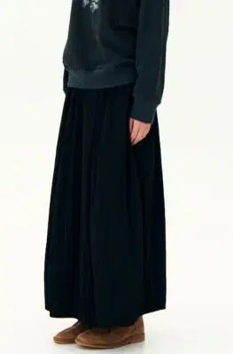 BEAKER 24ss ブラック バンディング ロング丈スカート ポール1350
