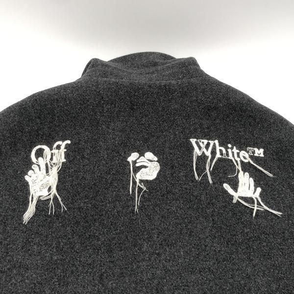 【中古】OFF-WHITE ボアウールフライトジャケット M OMEA238F20FAB001 グレー オフホワイト[10][240010498292] 中古】OFF-WHITE ボアウールフライトジャケット M OMEA238F20FAB001