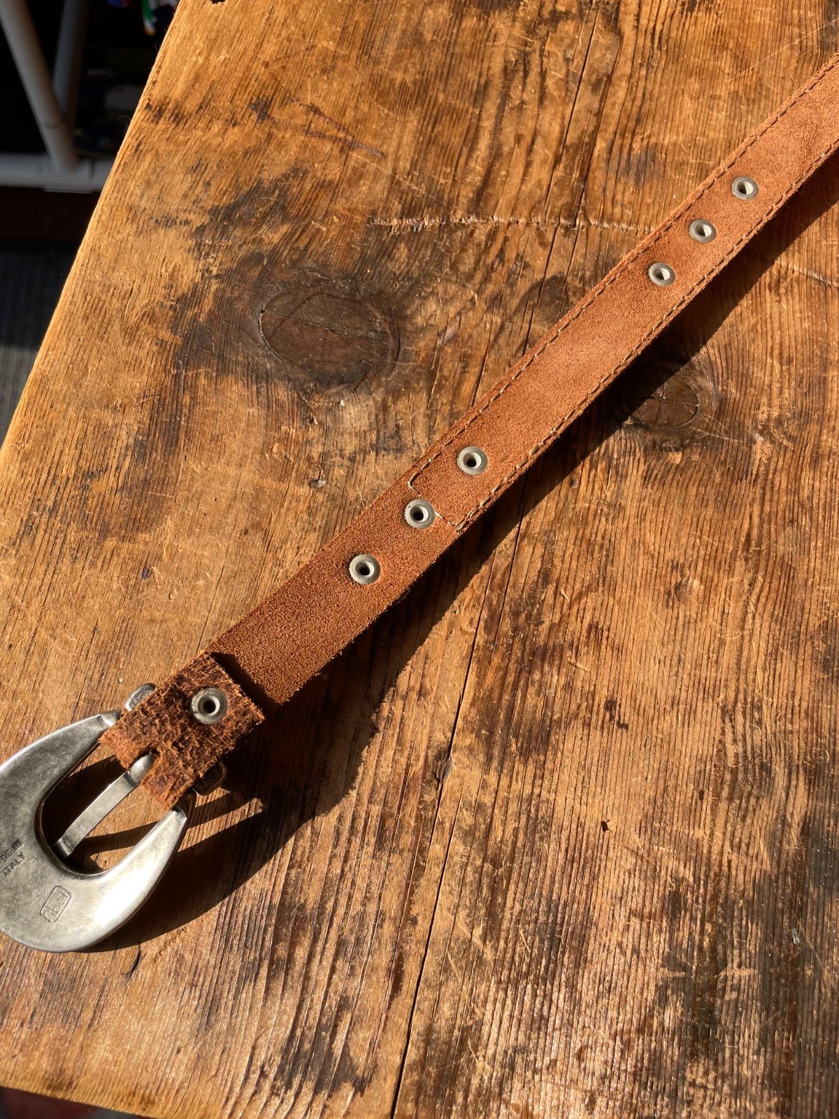 nbel python leather concho belt (brown × multicolour, approx. 2 cm wide, made in Italy) 15